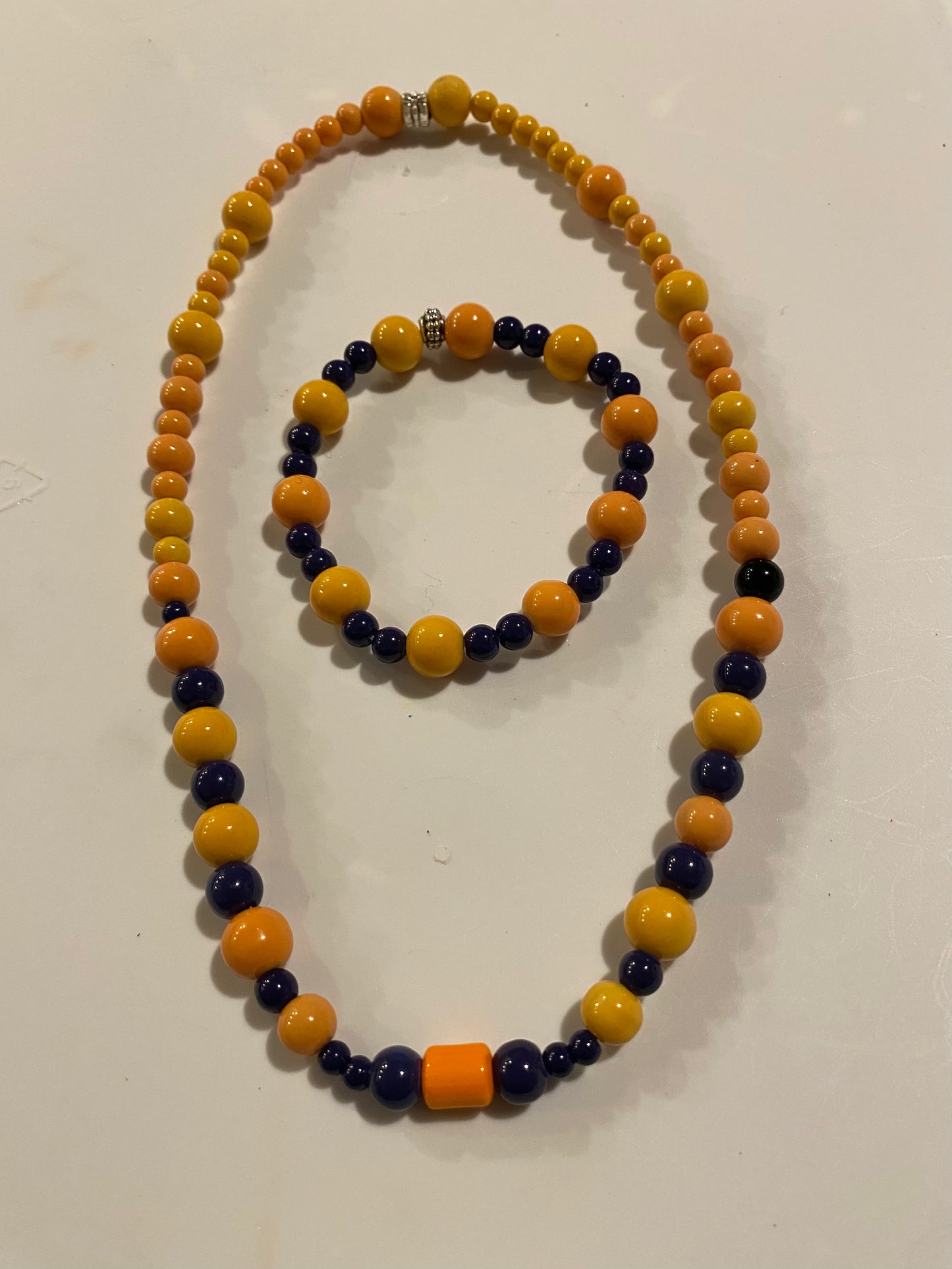 #Golden Midnight Necklace and Bracelet